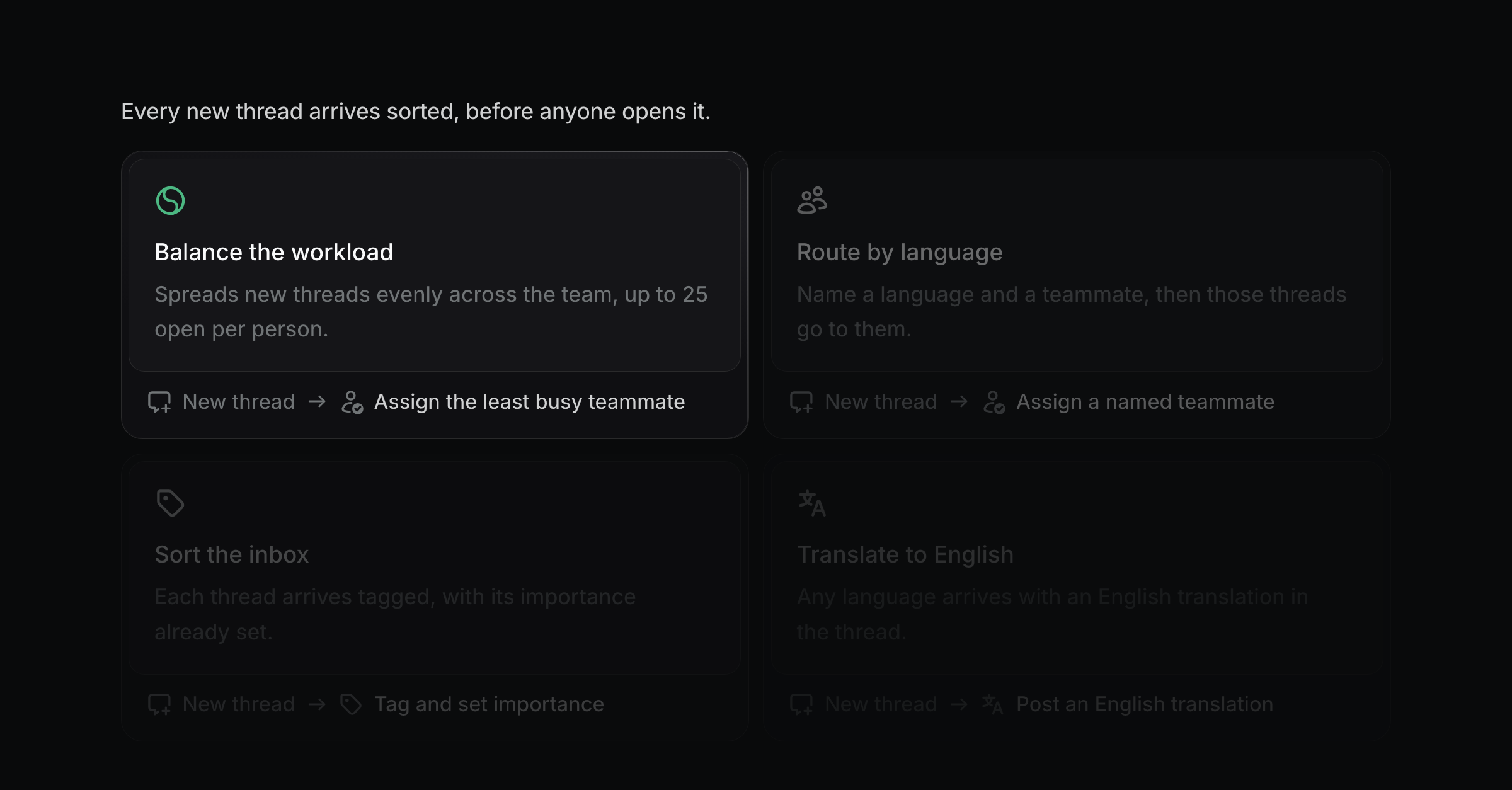 Balance new threads across your team